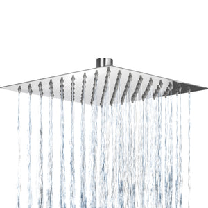 Edelstahl Regendusche - Duschkopf - Einbauduschkopf - Kopfbrause - Regenbrause mit Anti-Kalk-Düse