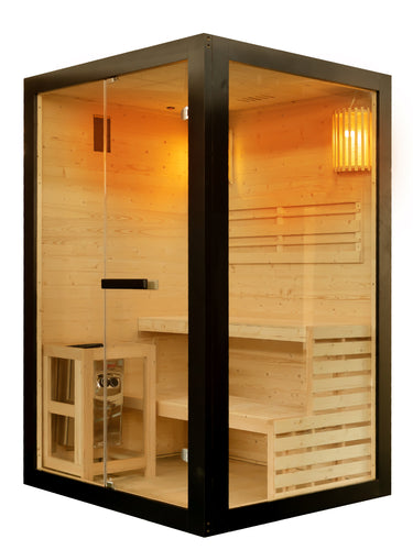 Finnische Sauna für 2 Personen aus Fichten-Holz