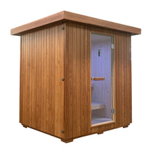 Laden Sie das Bild in den Galerie-Viewer, Outdoor Sauna &amp; Infrarotkabine: Genussvolle Entspannung im Thermo-Fichtenholz Ambiente, Maße 171,5 x 151,5 x 200,2 cm