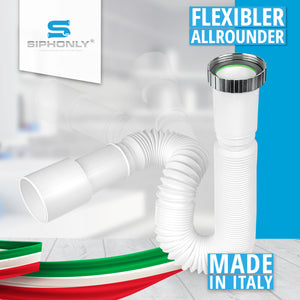 Flexibler Ablaufschlauch 1 1/2" für Spültische | Küchen-Siphon 6/4"- Ø 40/50mm