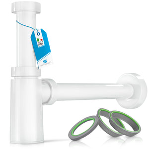 Design Siphon 1 1/4"- Ø 32 mm | Geruchsverschluss mit Reinigungsöffnung für Waschbecken