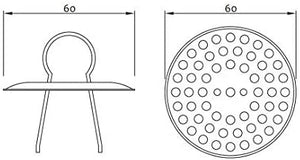 2 Stück Abfluss-sieb aus rostfreiem Edelstahl Ø 60 mm | Abflaufsieb für Waschbecken/Spüle/Dusche und Badewanne | Wiederverwendbar