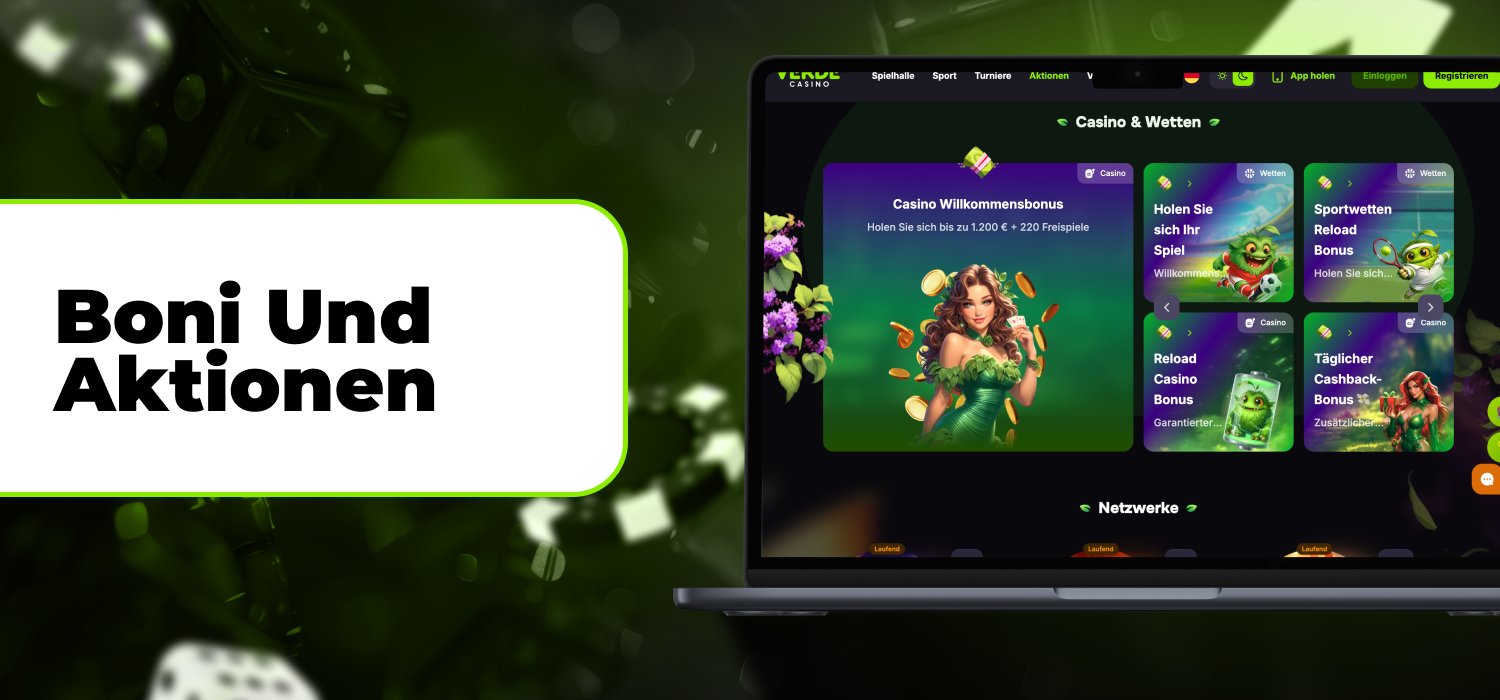 Bonus und Aktionen bei Verde Casino