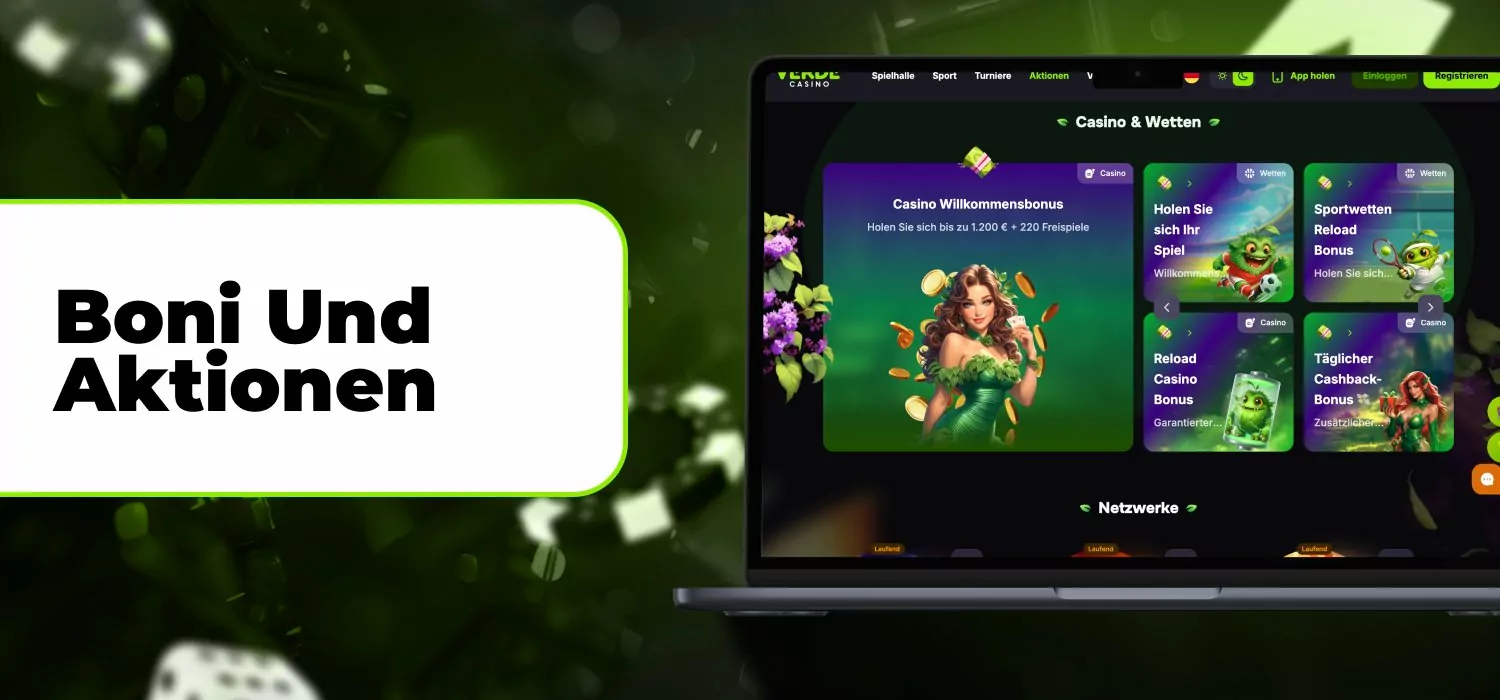 Bonus und Aktionen bei Verde Casino